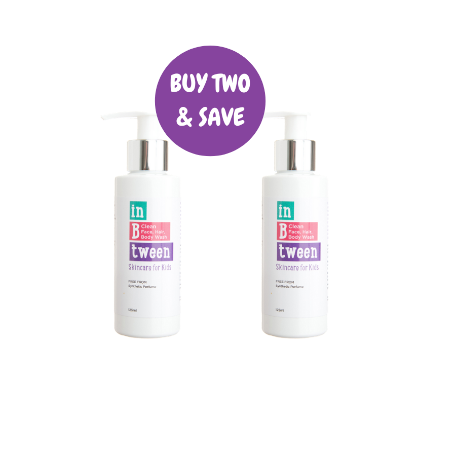 B Clean Face, Hair, Body Wash 125ml (Twin Pack)