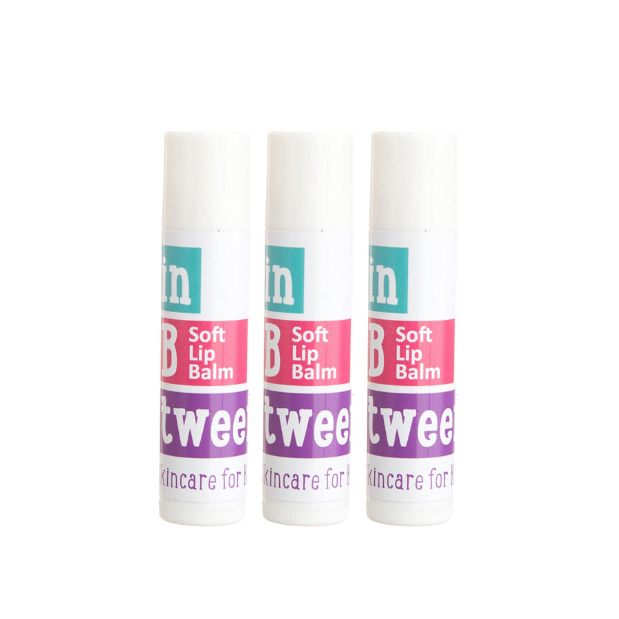In B Tween Skincare B Soft Lip Balm Trio for kids, tweens and teens