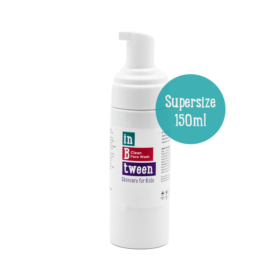 B Clean Face Wash Supersize for kids, tweens and teens